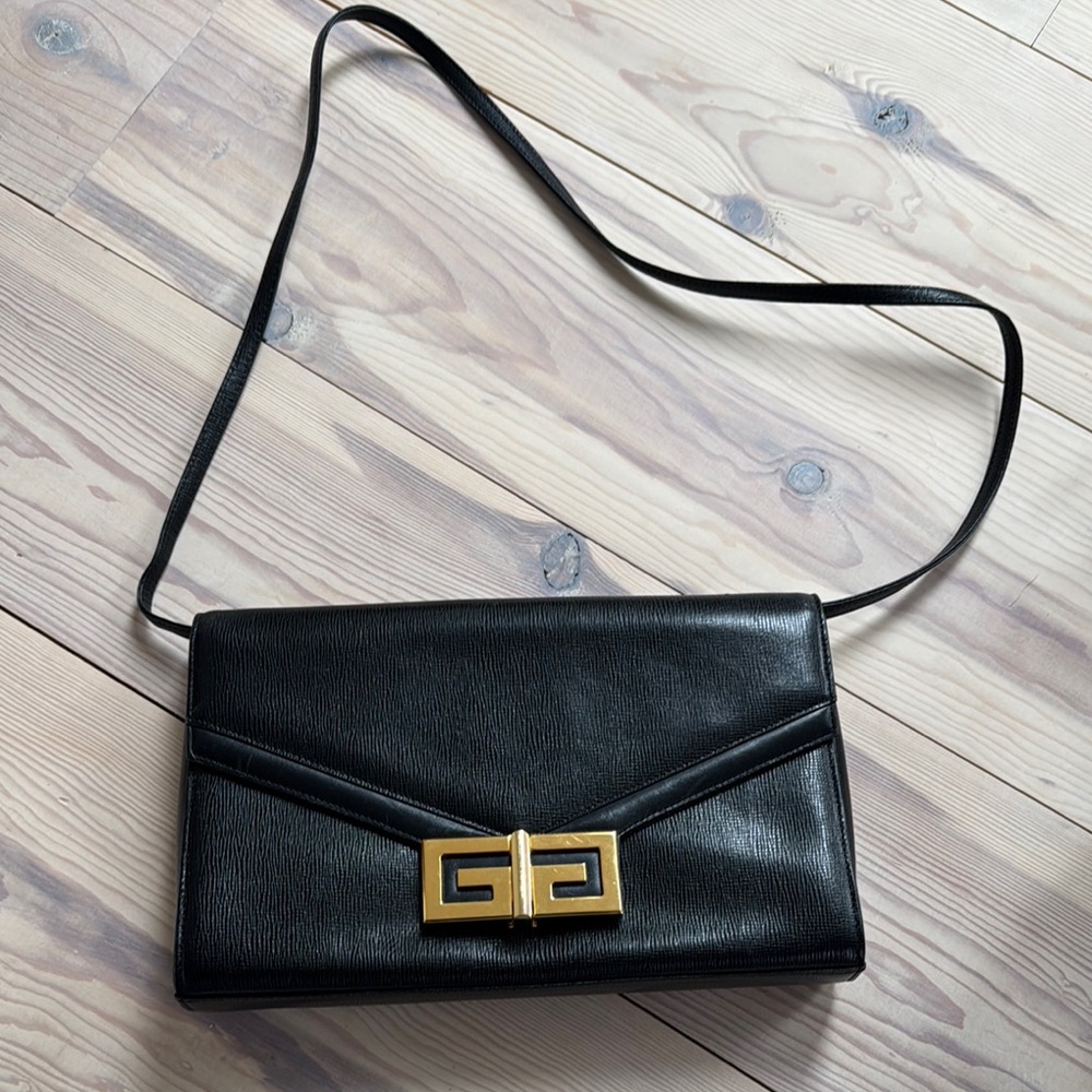 Givenchy Black and Gold Hardware Shoulder Bag “Sac Bandoulier”